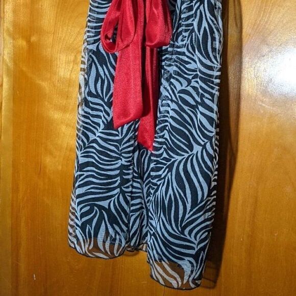 🆕NWT A BYER FULLY LINED SPARKLY ZEBRA PRINT EVENING DRESS - M - Picture 4 of 8